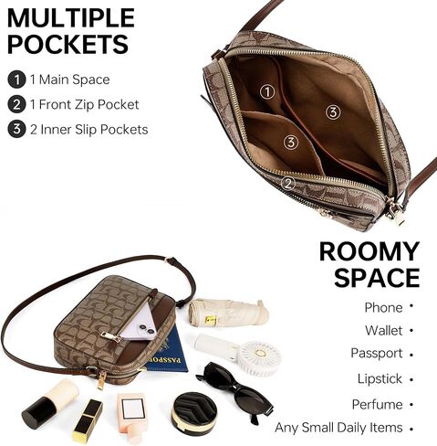 Crossbody Bags for Women PU Leather Purses for Women Trendy Women's Shoulder Handbags with Chain Strap in Saudi Arabia