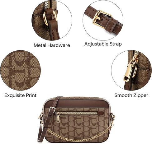 Crossbody Bags for Women PU Leather Purses for Women Trendy Women's Shoulder Handbags with Chain Strap in Saudi Arabia