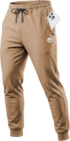 CANGHPGIN سروال رياضي رجالي مع جيوب بسحاب خفيف الوزن للجيم بنطلون رياضي رجالي قابل للتمدد للتمرين سروال الركض in Kuwait