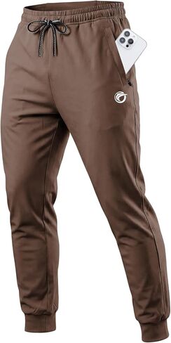 CANGHPGIN Mens Athletic Joggers with Zipper Pockets Lightweight Gym Sweatpants Men Stretch Workout Track Pants Jogging in Saudi Arabia