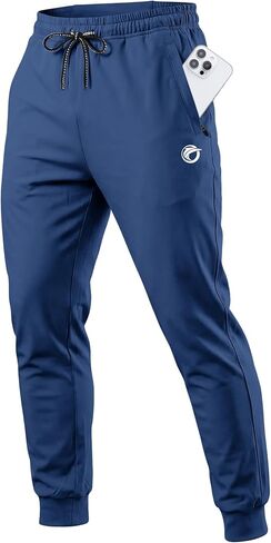 CANGHPGIN Mens Athletic Joggers with Zipper Pockets Lightweight Gym Sweatpants Men Stretch Workout Track Pants Jogging in Saudi Arabia