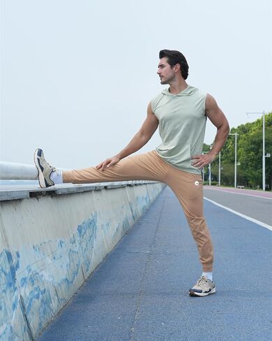 CANGHPGIN Mens Athletic Joggers with Zipper Pockets Lightweight Gym Sweatpants Men Stretch Workout Track Pants Jogging in Saudi Arabia