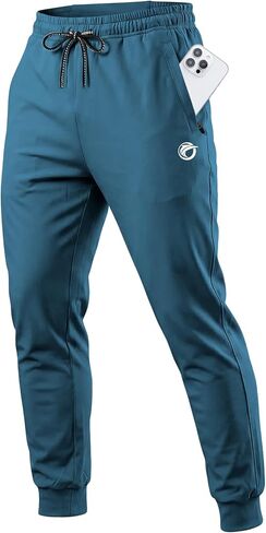 CANGHPGIN Mens Athletic Joggers with Zipper Pockets Lightweight Gym Sweatpants Men Stretch Workout Track Pants Jogging in Saudi Arabia