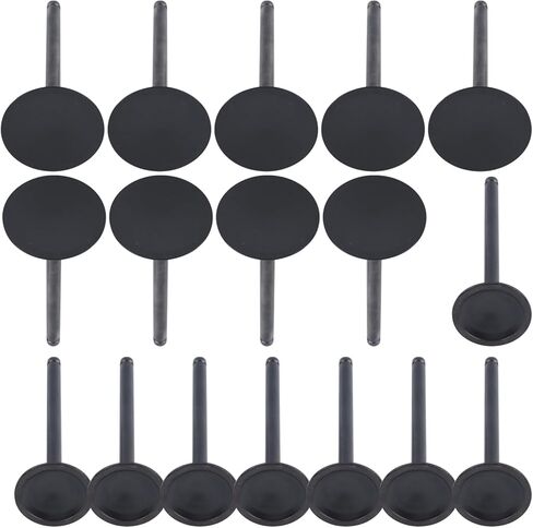 مجموعة صمامات السحب وصمامات العادم 16 قطعة متوافقة مع شيفروليه سيلفرادو جي إم سي كانيون هامر H3 ايسوزو GM V8 4.8L 5.3L 6.0L 2004-2014 استبدال 12550457 12550458 12563063 12563064 12555906 in Kuwait