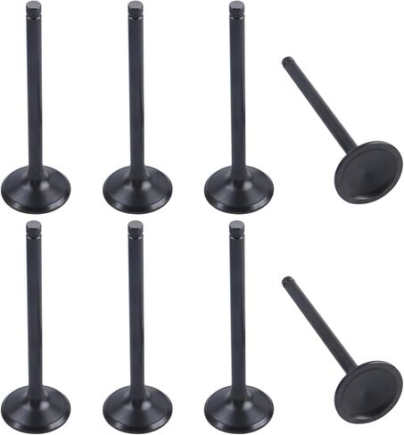 مجموعة صمامات السحب وصمامات العادم 16 قطعة متوافقة مع شيفروليه سيلفرادو جي إم سي كانيون هامر H3 ايسوزو GM V8 4.8L 5.3L 6.0L 2004-2014 استبدال 12550457 12550458 12563063 12563064 12555906 in Kuwait