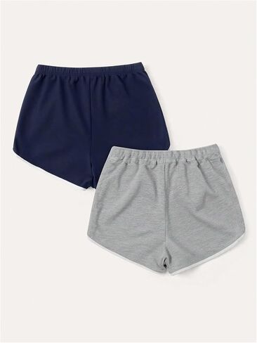 SOLY HUX Women's 2 Packs Summer Running Shorts Elastic Waist Graphic Active Dance Shorts Pants in Saudi Arabia