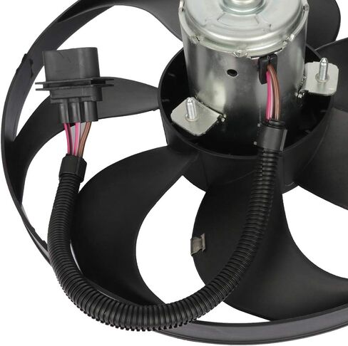 Cooling Fan Assembly Compatible with 1999-2006 for Volkswagen for Golf 1.9L 1999-2005 for Volkswagen for Jetta 2.0L, Black Radiator Fan Direct Fit Replacement for Engine Cooling Fan in Saudi Arabia