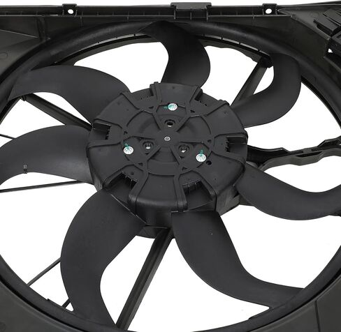 مجموعة مروحة التبريد متوافقة مع 2007-2008 لسيارات BMW لـ 335xi 3.0L 2009-2011 لسيارات BMW لـ 335i xDrive 3.0L، مروحة مشعاع سوداء مناسبة مباشرة للاستبدال لمروحة تبريد المحرك in Saudi Arabia