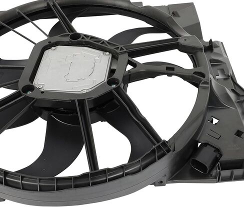 مجموعة مروحة التبريد متوافقة مع 2007-2008 لسيارات BMW لـ 335xi 3.0L 2009-2011 لسيارات BMW لـ 335i xDrive 3.0L، مروحة مشعاع سوداء مناسبة مباشرة للاستبدال لمروحة تبريد المحرك in Saudi Arabia