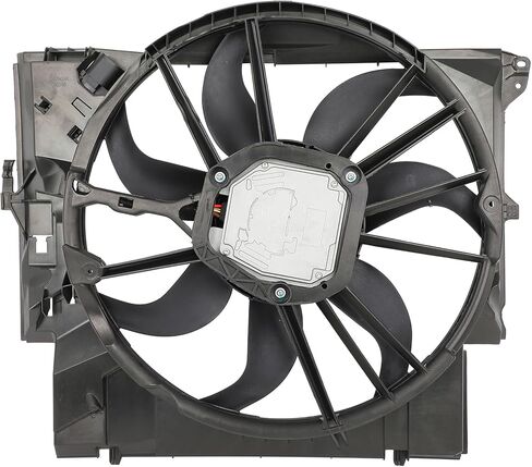 مجموعة مروحة التبريد متوافقة مع 2007-2008 لسيارات BMW لـ 335xi 3.0L 2009-2011 لسيارات BMW لـ 335i xDrive 3.0L، مروحة مشعاع سوداء مناسبة مباشرة للاستبدال لمروحة تبريد المحرك in Saudi Arabia