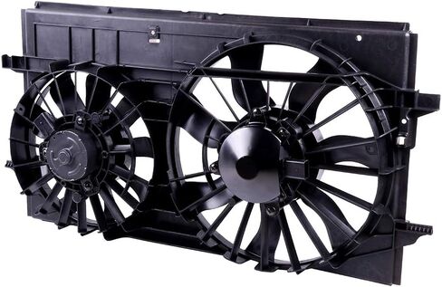 Cooling Fan Assembly Compatible with 2008-2012 for Chevrolet for Malibu 2.4L 2008-2009 for Saturn for Aura 2.4L, Black Radiator Fan Direct Fit Replacement for Engine Cooling Fan in Saudi Arabia