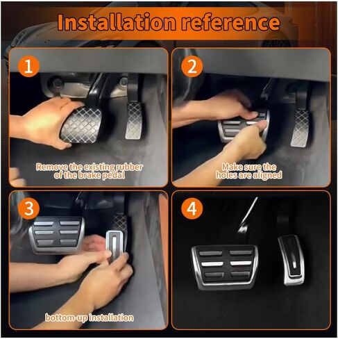 غطاء دواسة مسند قدم فرامل الغاز متوافق مع Q7 Q8 2017-2025، متوافق مع بورش كايين 2020-2024، متوافق مع ملحقات طوارق 2019-2024 بدون مثقاب in Kuwait