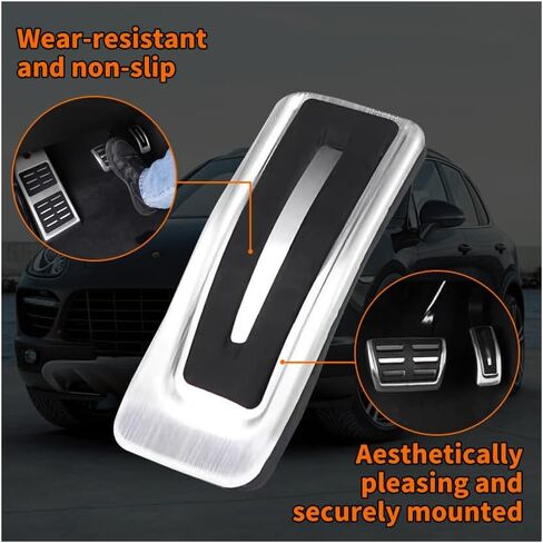 غطاء دواسة مسند قدم فرامل الغاز متوافق مع Q7 Q8 2017-2025، متوافق مع بورش كايين 2020-2024، متوافق مع ملحقات طوارق 2019-2024 بدون مثقاب in Kuwait