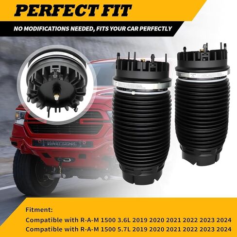 68260938AA 68260938AB 2PCS Rear Airmatic Suspension Spring Bags Compatible with R-A-M 1500 3.6L 5.7L 2019-2024 Left and Right in Saudi Arabia
