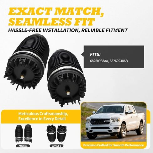 68260938AA 68260938AB 2PCS Rear Airmatic Suspension Spring Bags Compatible with R-A-M 1500 3.6L 5.7L 2019-2024 Left and Right in Saudi Arabia