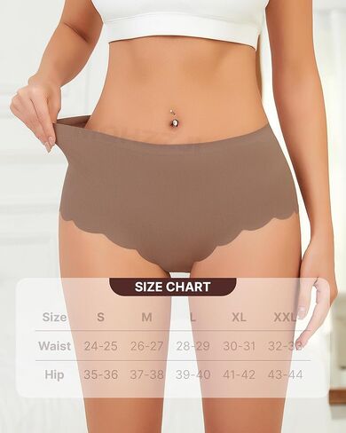 Seamless High Waisted Underwear for Women, No Show Cheeky Ribbed Bikini Panties, Breathable & Comfortable in Saudi Arabia