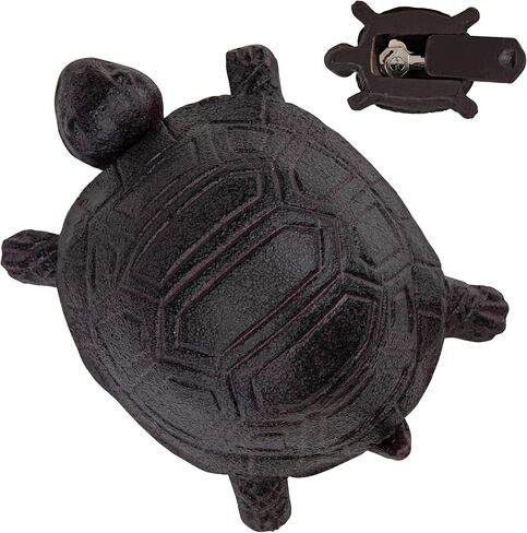 BarGifts إخفاء مفتاح خارجي مزيف لمفتاح الصخور المخفي مظهر السلحفاة للحديقة أو الفناء، صندوق تخزين سري لمفاتيح الغيار المخفية الآمنة - ديكور الحديقة - مفتاح مخفي في الهواء الطلق في الصخور - متوسط in Kuwait