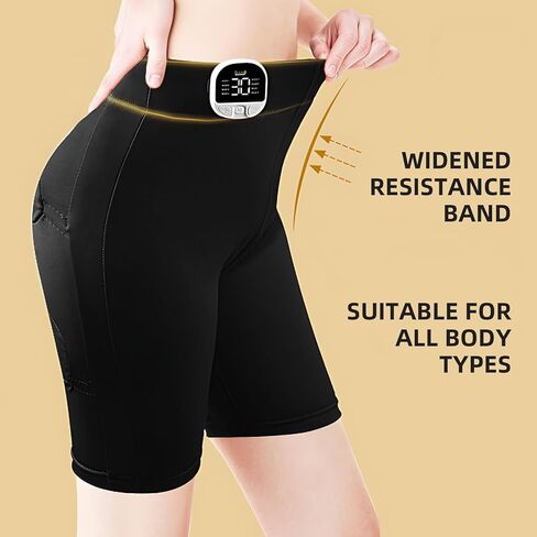 ملابس داخلية لليوجا للسيدات EMS SuperPower قصيرة عالية الضغط للتحكم في البطن باللون الأسود in Kuwait