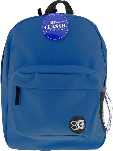 BAZIC PRODUCTS School Backpack 17" Blue, Lightweight School Bag Padded Back & Adjustable Strap for Students, Travel Bag Fit A4 Notebook, 12-Pack in Saudi Arabia
