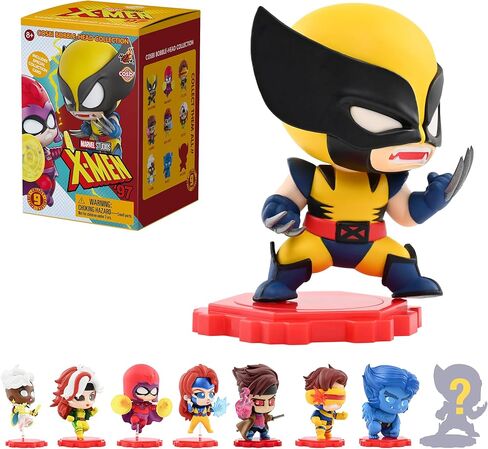YuMe X-Men 97 Blind Box شخصية صغيرة قابلة للتجميع وإكسسوارات | مجموعة كوسبي بوبل هيد | بضائع Marvel Studios الرسمية | لعبة هدية للأطفال والكبار | 9 شخصيات للجمع بما في ذلك مطاردة واحدة in Kuwait