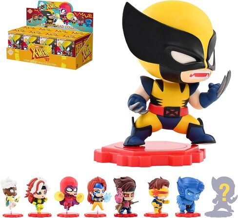 YuMe X-Men 97 Blind Box شخصية صغيرة قابلة للتجميع وإكسسوارات | مجموعة كوسبي بوبل هيد | بضائع Marvel Studios الرسمية | لعبة هدية للأطفال والكبار | 9 شخصيات للجمع بما في ذلك مطاردة واحدة in Saudi Arabia