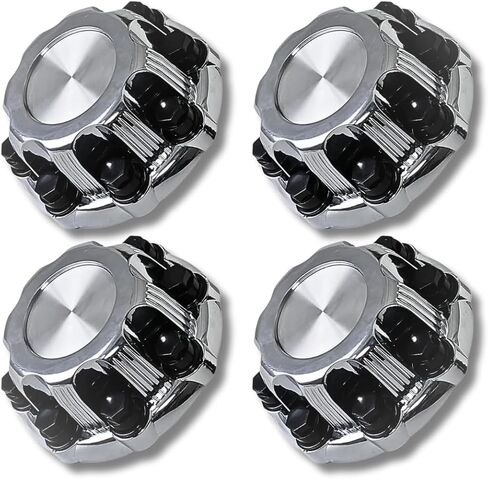 (مجموعة من 4) أغطية مركزية للعجلات ذات 8 عروة من الكروم متوافقة مع Chevy Silverado 1500HD 2500 3500، Avalanche، Suburban، GMC Sierra Yukon 1998-2013، تناسب حافة مقاس 16 بوصة | OE# 15039489 15039488 9597169 9597170 in Kuwait