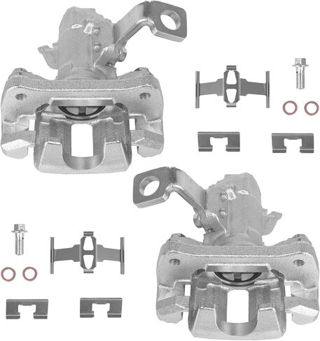 Autoround 19B1557 19B1556 فرجار الفرامل الخلفية مع دعامة مناسبة لـ 1994-2001 Acura Integra، 1992-1995/1999-2000 Honda Civic، 1993-1997 Civic del Sol، كلا جانب السائق والراكب in Kuwait