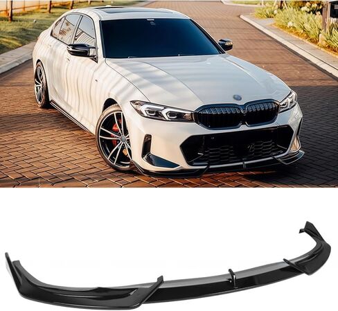 Front Lip Compatible with 2023-2025 BMW G20 LCI 3-Series 330i 330e M340i (M-Sport Only), Performance Bumper Air Dam Lower Chin Splitter Protection Body Kit (Glossy Black) in Saudi Arabia