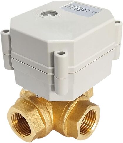 TF15-BH3-C AC110V to 230V Brass 1/2'' (DN15) Horizontal 3 Way T/L Type Power Off Return Actuated Ball Valve Metal Gears(DN8 T Bore Flow A,BSP THREAD_110V TO 240V_CR202(SPRING RETURN)) in Saudi Arabia