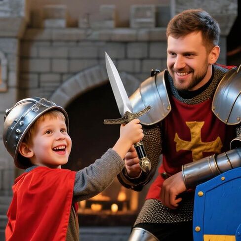 2 قطعة سيف خنجر رغوي مزيف مقاس 14.7 بوصة، سيف لعبة خنجر من إسفنج البولي يوريثان في القرون الوسطى، ملحقات لعبة خناجر رن فير للبالغين والأطفال in Kuwait