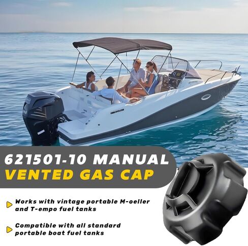 غطاء غاز للتهوية اليدوية من Anpher متوافق مع خزان غاز القارب المحمول ذو الطراز القديم...621501-10 قطع غيار خزان غاز تيمبو، أسود in Kuwait