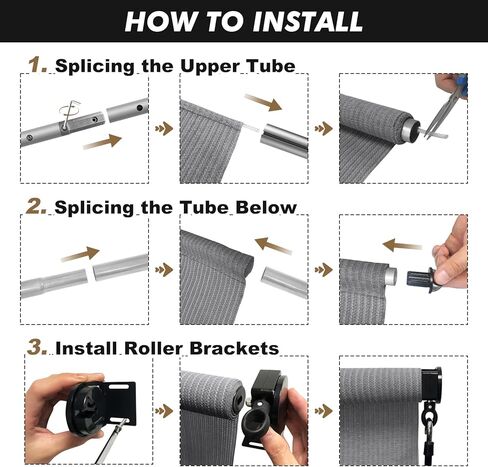 ظلال فناء Artpuch قابلة للطي في الهواء الطلق، شاشة خصوصية مقاس 30.48 سم عرضًا × 20.32 سم ارتفاعًا، ستائر خارجية من القماش لشرفة العريشة أكشاك، رمادي in Kuwait