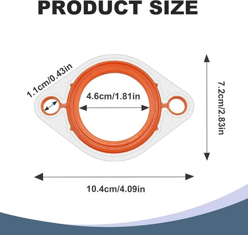 1/8" Aluminum Thermostat Water Neck Housing Gasket for Chevy SBC BBC 265 283 305 327 350 383 396 400 427 454 472 500 Aluminum Carrier + Silicone Thermostat Water Neck Replacement (2) in Saudi Arabia