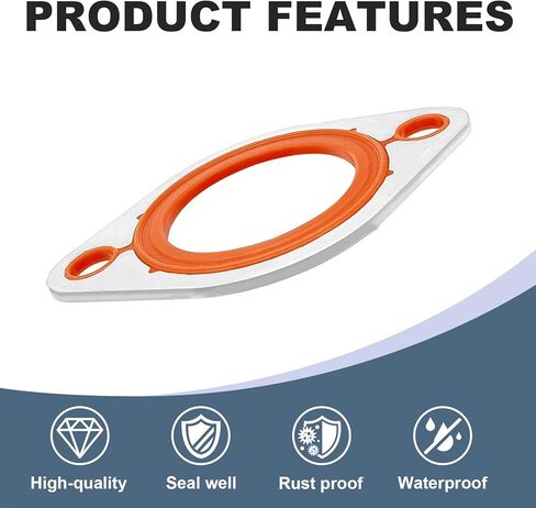 1/8" Aluminum Thermostat Water Neck Housing Gasket for Chevy SBC BBC 265 283 305 327 350 383 396 400 427 454 472 500 Aluminum Carrier + Silicone Thermostat Water Neck Replacement (2) in Saudi Arabia