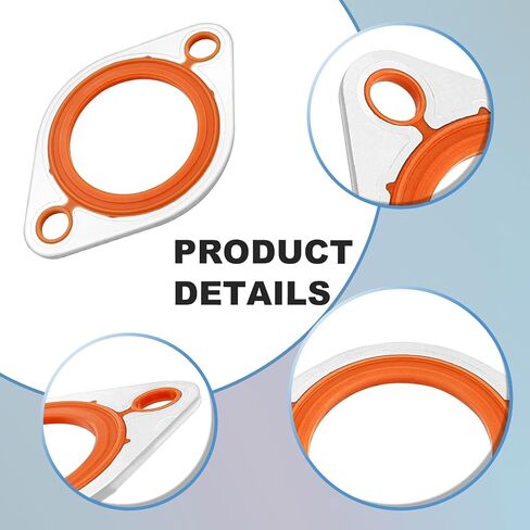 1/8" Aluminum Thermostat Water Neck Housing Gasket for Chevy SBC BBC 265 283 305 327 350 383 396 400 427 454 472 500 Aluminum Carrier + Silicone Thermostat Water Neck Replacement (2) in Saudi Arabia