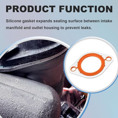 1/8" Aluminum Thermostat Water Neck Housing Gasket for Chevy SBC BBC 265 283 305 327 350 383 396 400 427 454 472 500 Aluminum Carrier + Silicone Thermostat Water Neck Replacement (2) in Saudi Arabia