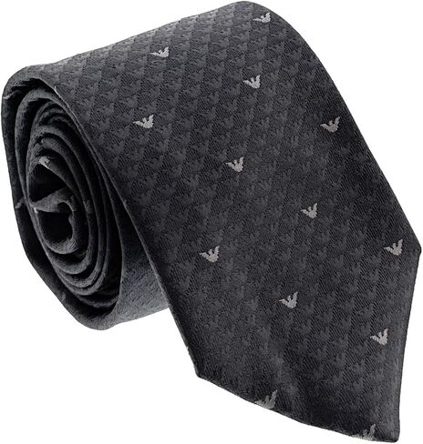Emporio Armani Grey Armani logo Silk Tie – 3in in Saudi Arabia