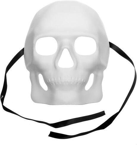 Halloween Skull Full Face Mask Masquerade Day of The Dead - White in Saudi Arabia