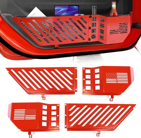 UNI-SHINE 2-Pack Metal Front Door Storage Box Fit for Jeep Wrangler JL JLU & 4xe 2018–2025, Fit for Gladiator JT 2020–2025, Door Pockets Organizer for Jeep Wrangler Sport Accessories in Kuwait