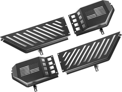 UNI-SHINE صندوق تخزين معدني للباب الأمامي مكون من قطعتين مناسب لسيارة Jeep Wrangler JL JLU & 4xe 2018–2025، مناسب لـ Gladiator JT 2020–2025، منظم جيوب الأبواب لملحقات Jeep Wrangler الرياضية in Kuwait