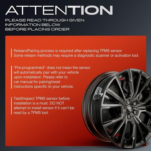 مستشعر مراقبة ضغط الإطارات TPMS مبرمج مسبقًا 4 قطع من A-Premium - متوافق مع Nissan & Infiniti - 350Z، Frontier، Murano، Pathfinder، Xterra، EX35، FX45، G35، M35، Q45، QX40-315MHz in Saudi Arabia