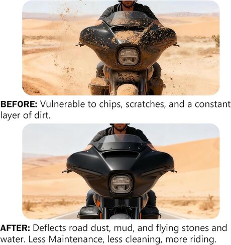 تنورة بحواف سفلية بتصميم جناح الخفاش لسيارة Harley Touring 1996-2013 | تنورة حاجز عاكسة الشكل الخارجي لـ Electra Glide FLHT FLHX Street Glide | أسود in Kuwait