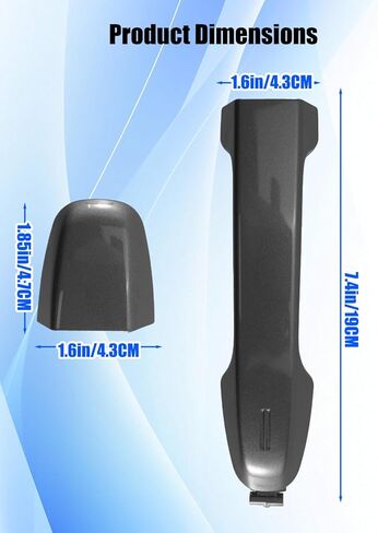 مقبض الباب الخارجي جانب الركاب الأمامي مناسب لسيارة Toyota Camry 2012 2013 2014 2015 2016 2017 استبدال 6921106090 6921706370، رمادي داكن in Kuwait