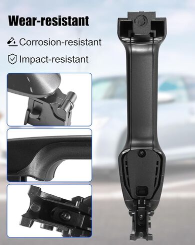 مقبض الباب الخارجي جانب الركاب الأمامي مناسب لسيارة Toyota Camry 2012 2013 2014 2015 2016 2017 استبدال 6921106090 6921706370، رمادي داكن in Kuwait