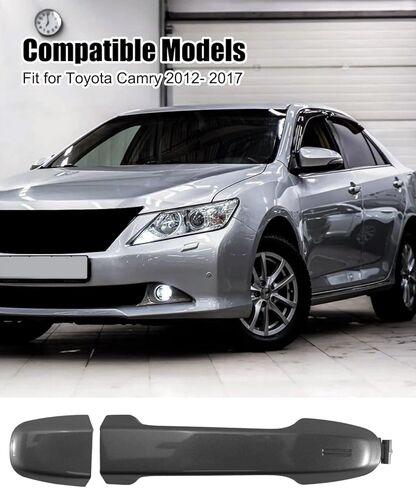 مقبض الباب الخارجي جانب الركاب الأمامي مناسب لسيارة Toyota Camry 2012 2013 2014 2015 2016 2017 استبدال 6921106090 6921706370، رمادي داكن in Kuwait