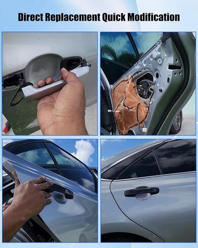 مقبض الباب الخارجي جانب الركاب الأمامي مناسب لسيارة Toyota Camry 2012 2013 2014 2015 2016 2017 استبدال 6921106090 6921706370، رمادي داكن in Kuwait