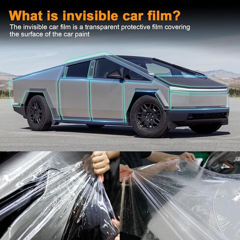 لـ 2024-2026 Tesla Cybertruck PPF Precut Gloss Clear طلاء السيارة طبقة حماية ذاتية الشفاء من مادة TPU HD فيلم حامي الخدش الملحقات الخارجية (غطاء محرك السيارة + حاجز 3 قطع) in Saudi Arabia