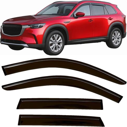 2013-2019 Tape-On Side Window Deflector Visors for Nissan Sentra S SV SR Smoke Tinted Rain Guards 2014 2015 2016 2017 2018 in Kuwait