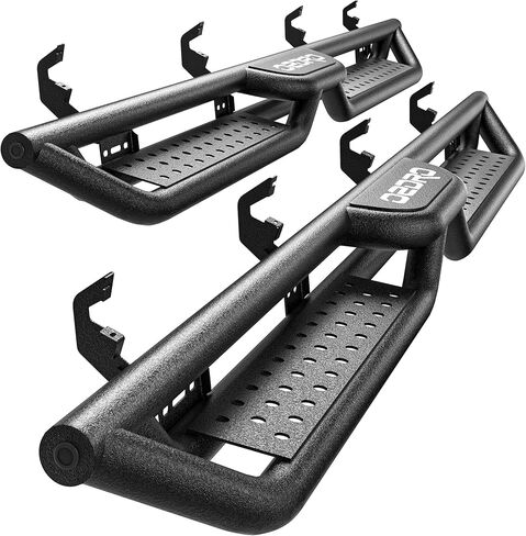 OEDRO 6.5" Running Boards Compatible with 2019-2024 Chevy Silverado/GMC Sierra 1500 Crew Cab, 2020-2024 Silverado/Sierra 2500 3500HD, Aluminum Side Steps Rails Nerf Bars, Black Textured in Kuwait