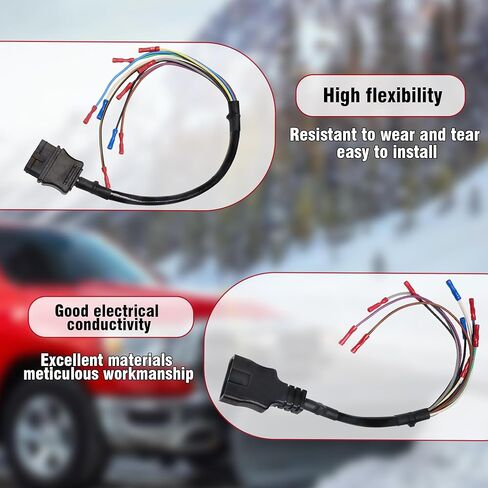 49317 49308 9 Pin Truck and Plow Side Repair Harness Kit, Western Snow Plow Repair Wiring Harness Fit for Western Fisher 22335K 22336K in Saudi Arabia